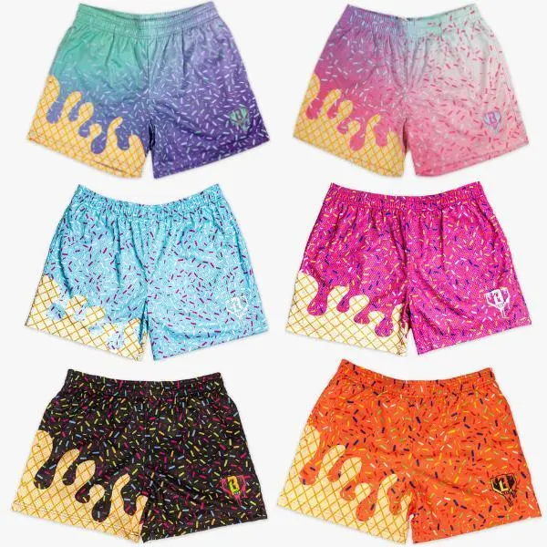 Baseball Lifestyle 101 | New Ice Cream Youth Mesh Shorts – 5" Premium Athletic Shorts for Youth & Adults | Lightweight Breathable Baseball Training Shorts | Gym & Everyday Activewear