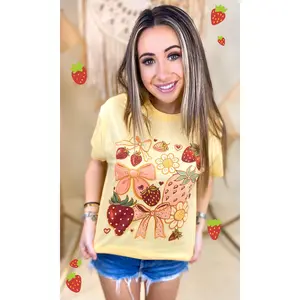 Strawberry Bows Graphic T-Shirt