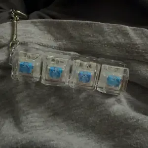 Stress-relieving Toy Mechanical Keyboard Compact Design with Crystal Keycaps LED Lights Transparent Acrylic Key Christmas giftchain