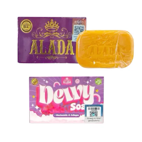 ALADA Bundle:  Dewy Soap 70g with Niacinamide & Collagen - Alada Soap Premium Skin Nourishing Bar 160g Bundle - Hydrating & Revitalizing Cleanser