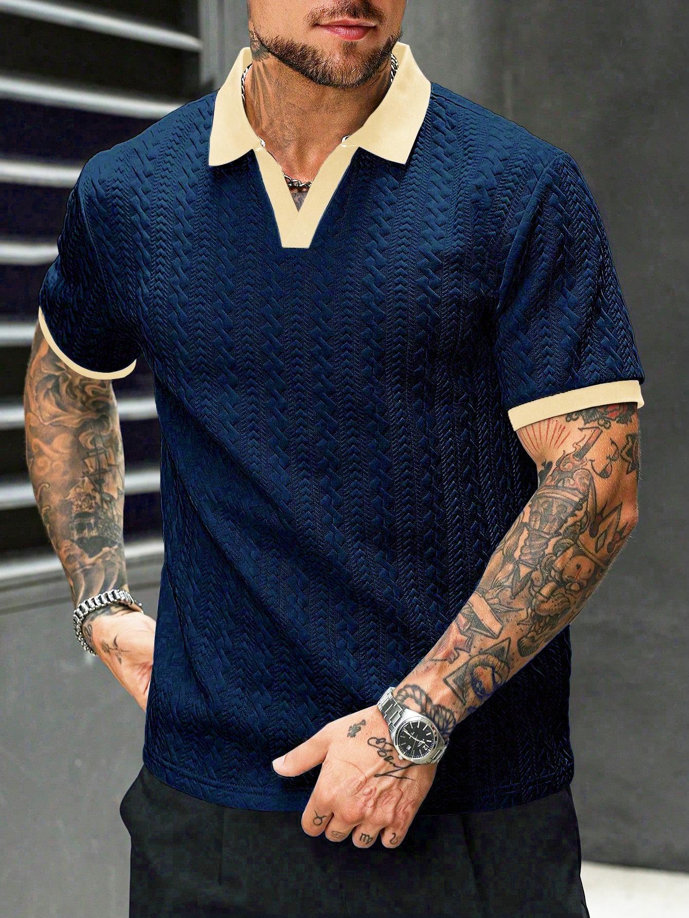 CasualCool men’s contrast color short-sleeve casual commuter polo shirt; men’s knitted polo shirt; cream polo shirt; men’s V-neck knitted shirt; men’s short-sleeve sweater polo; men’s textured polo shirt; old money style tiktokshopspringglowup CasualCool men’s contrast color short-sleeve casual commuter polo shirt; men’s knitted polo shirt; cream polo shirt; men’s V-neck knitted shirt; men’s short-sleeve sweater polo; men’s textured polo shirt; old money style tiktokshopspringglowup