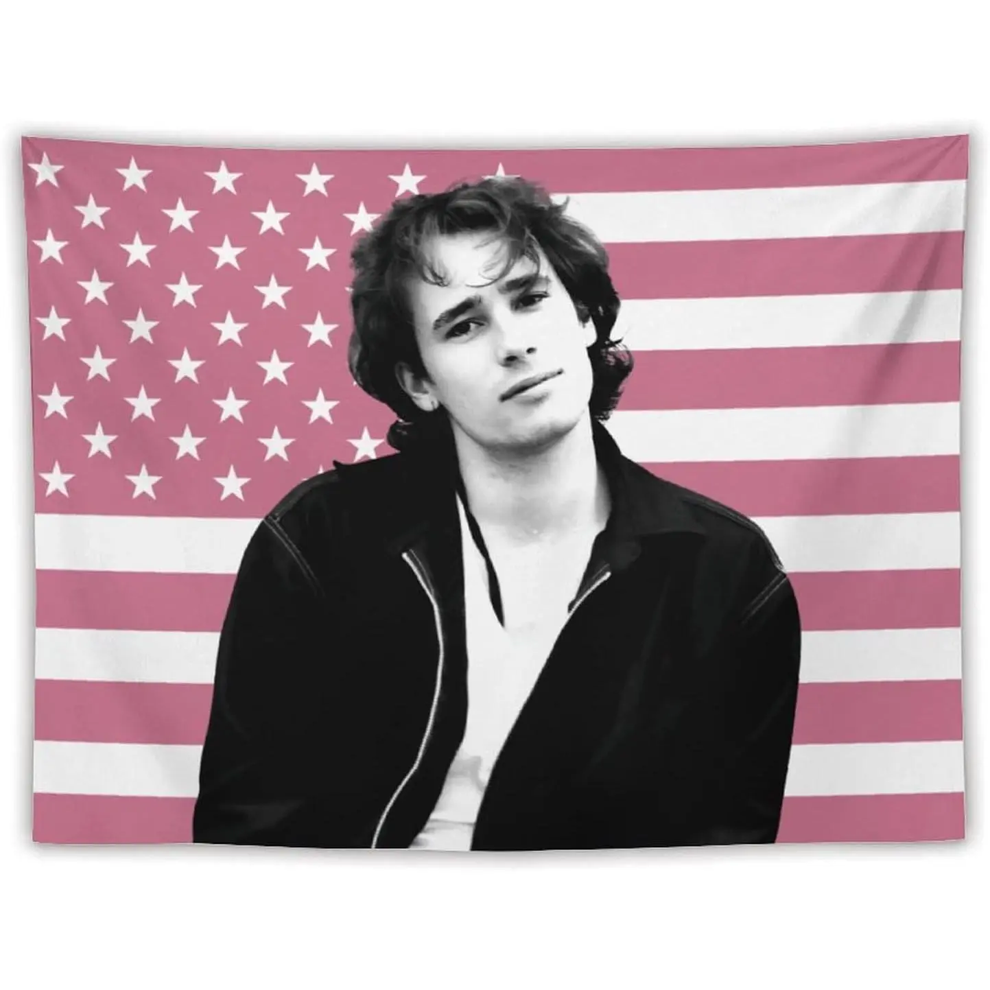 Jeff Buckley Watercolour Patchwork Tapestry - 60"x40" Smooth Finish Polyester Wall , Glam Indoor Bedroom Decor, Durable Graphic Banner, Multi-Size Option Available, Print decorative
