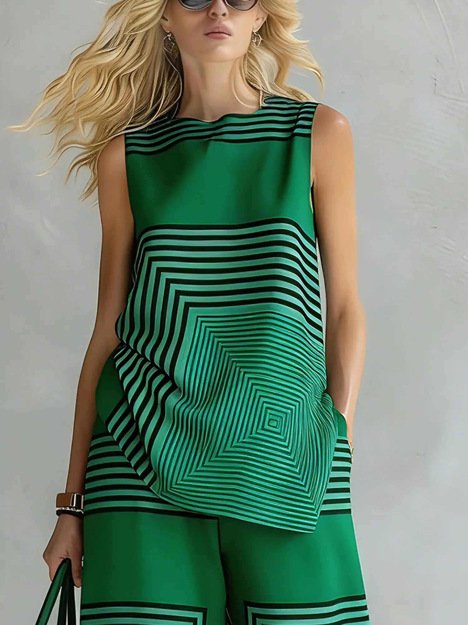 stylewe Womens Striped Tank Tops Crewneck Sleeveless Casual Summer Lightweight Loose Fit Shirts