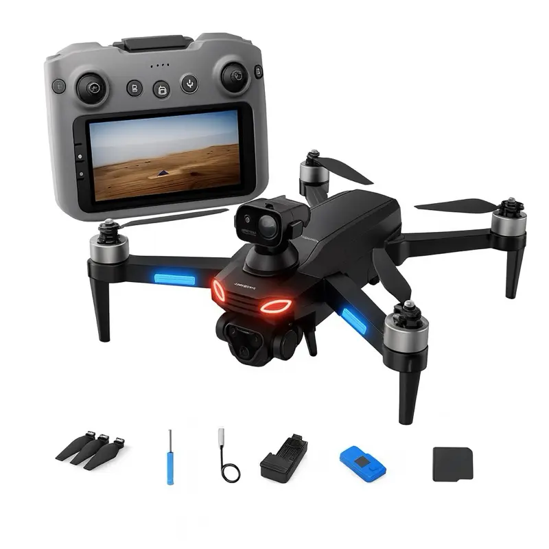 M7 GPS Drone with 360 Obstacle Avoidance 2KM Flight Control Range 25 Min Flight Time Remote Controller with Screen