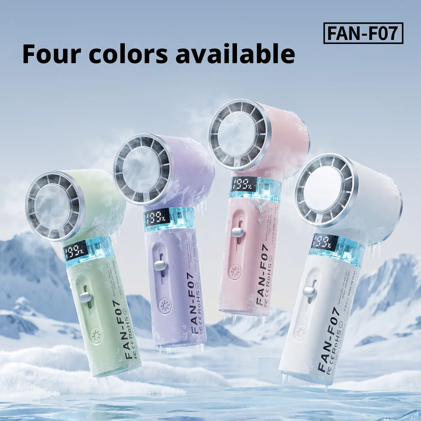 Portable Handheld USB Fan, Personal Mini Fan with Digital Display, Powerful fast Cooling, Rechargeable carry student outdoor travel beach airflow summer hand small pocket