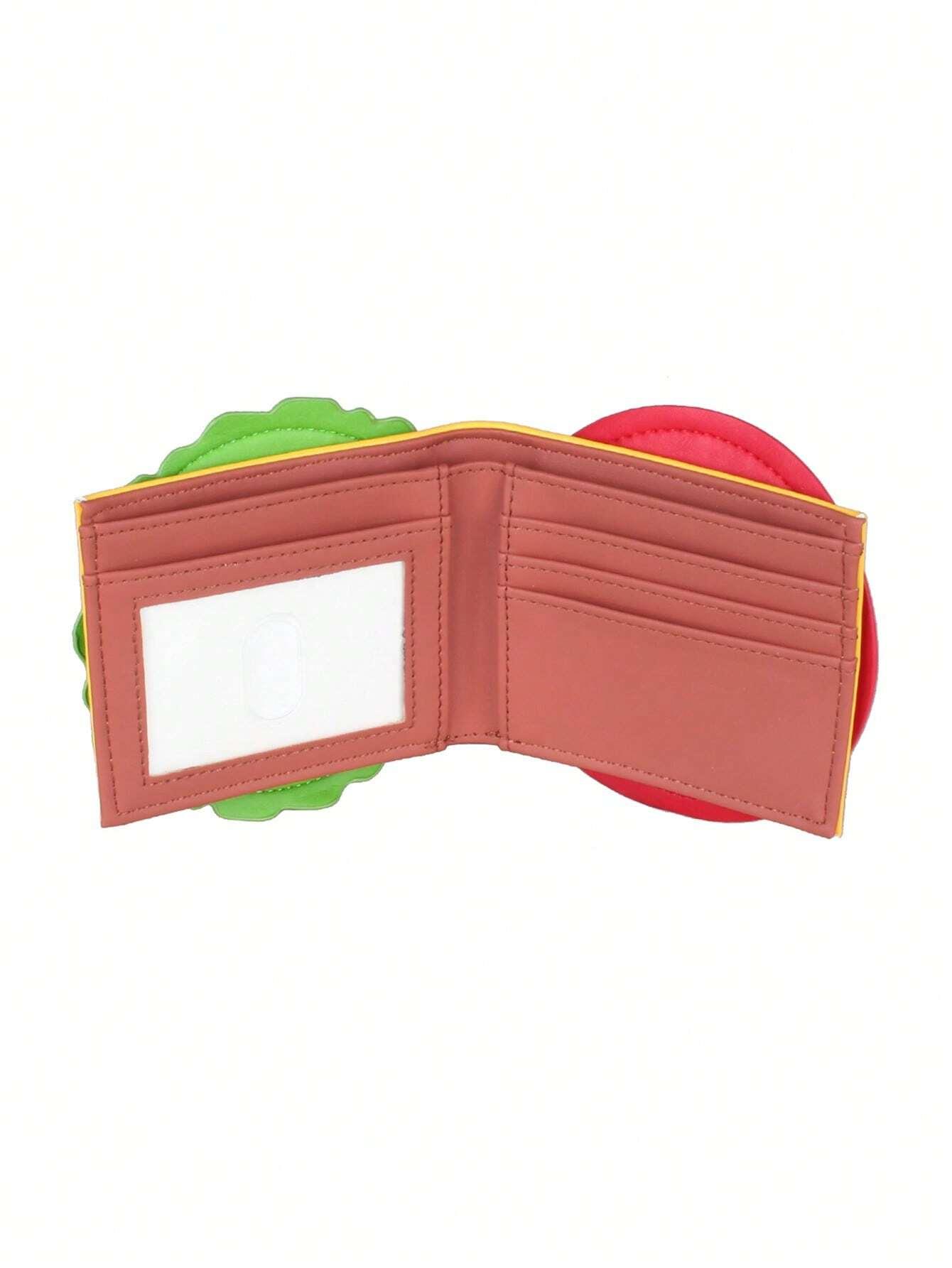 Cute Hamburger-Shaped Bifold Women's Wallet, Designer Men's Wallet & Card Holder