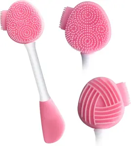 CHRISTMAS GIFT Silicone Face Scrubber and Face Mask Brush – Exfoliating Lip Brush, Facial Cleansing Tool, Blackhead Remover, Skincare Exfoliator for Women and Girls Comfort
