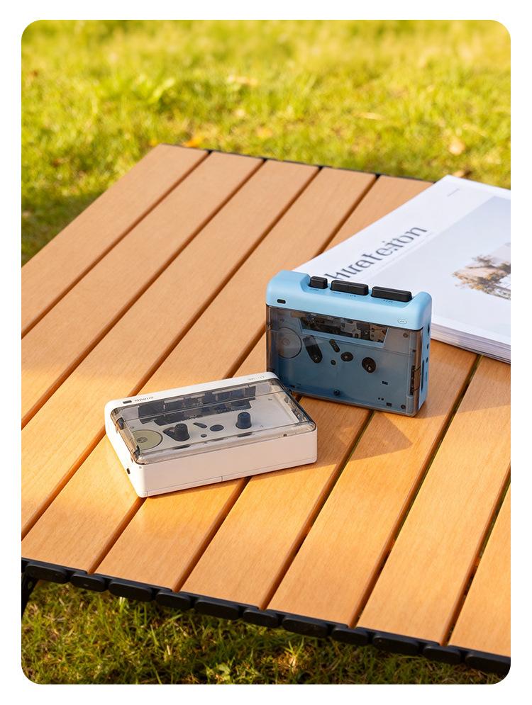 2026 New Model Heavy Bass Effect Cassette Player Nostalgic Dual Headphone Output English Listening Player