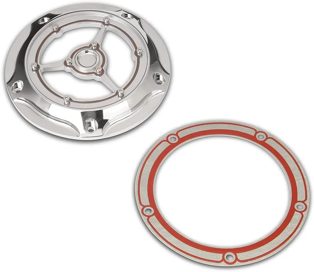 Chrome Clarity Motorcycle Derby Cover, Harley Motorcycle Accessories for Harley Road King, Electra Glide, Softail FXS, FXDL, FXDC, FLHRS Models (1999-2015)