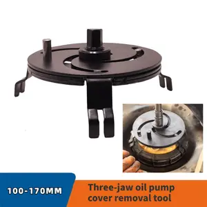Fuel Tank Wrench, 3 Jaws Adjustable Car Fuel Tank Lid Wrench, Oil Cover Pump Cap Removal Tool, 100-170MM