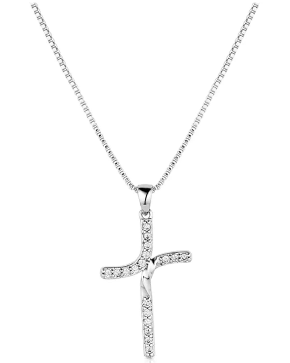 Montana Silversmiths Women's Women'S Bend Don'T Break Cross Necklace - Nc6228