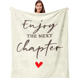 Women Retirement Gift Lightweight Cozy Soft Blanket, Unisex Retirement Present, New Beginning Graduation Gift, Colleague Farewell Parting Gift