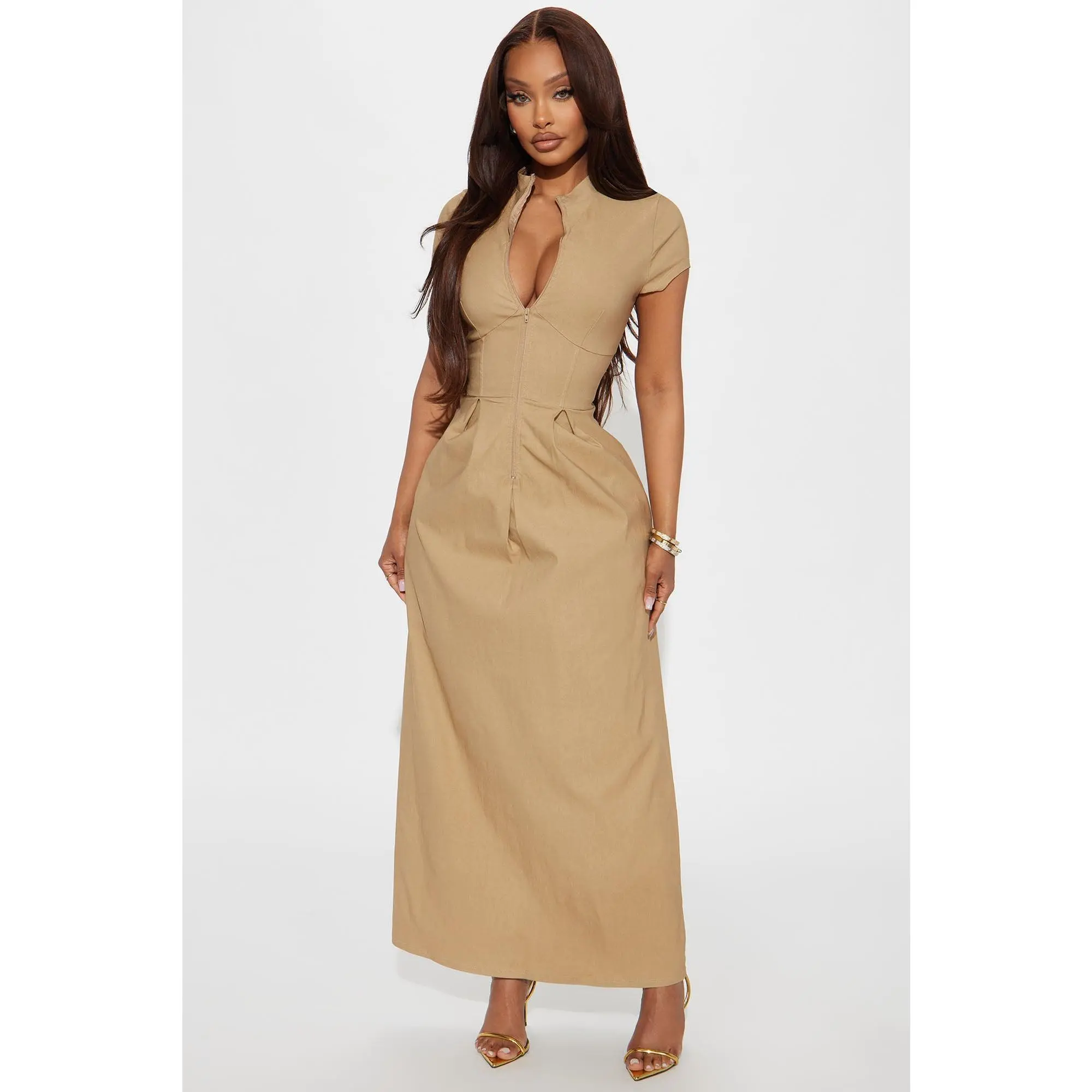 Too Busy To Care Maxi Dress - Mocha Too Busy To Care Maxi Dress - Mocha