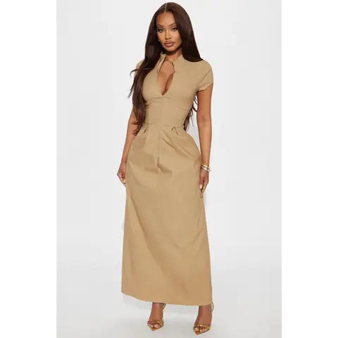 Too Busy To Care Maxi Dress - Mocha