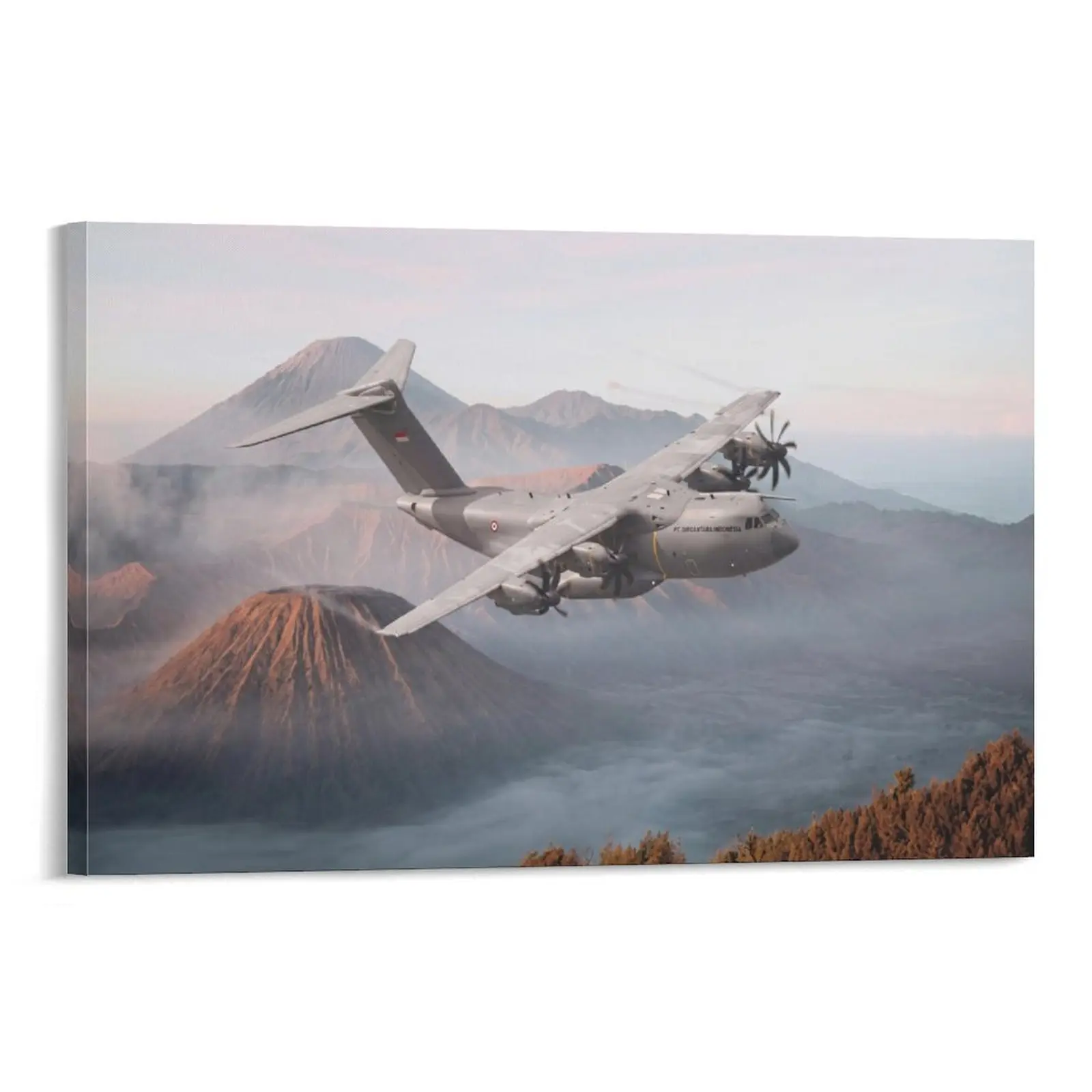 Military Aviation Poster A400M Pôster de aeronave de transporte arte de parede de aviação militar Indonésia Airbus arte de parede -  Pinturas de parede em tela decoração de parede decoração de casa decoração de sala de estar