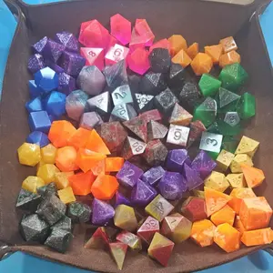 The Dice Goblin Custom Handmade Resin Dice Set Tis the Season with Mystery Bell Roll Bonus for DnD Players and Collectors Unique Goblin-Crafted Aesthetic Perfect for Christmas Gifts