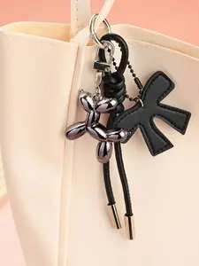 PU Bow Puppy Woven Rope Bag Charm, Purse Charm, Stylish Playful Charm | Detachable Couple Gift For Bags/Keys/Phone Straps 🎁 #CoupleAccessory #BagCharm #DIYDecor #GiftIdea #BagDecoration #KeychainCharm #CarCharm