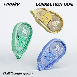 Correction tape, 65ft large capacity, double-layer shell design, comfortable grip, integrated cap. School supplies, office supplies, correction stationery, student stationery, office stationery.