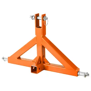 Heavy Duty Quick Hitch Drawbar3 Point Hitch Receiver 2" for Category 1 Tractors - Quick Hitch Drawbar Adapter - 10,000LB Towing Ball Mount - Compatible with Kubota, Kioti, BX, Yanmar, NorTrac, Cat Subcompact - Ideal for Implements and Attachments - Orange
