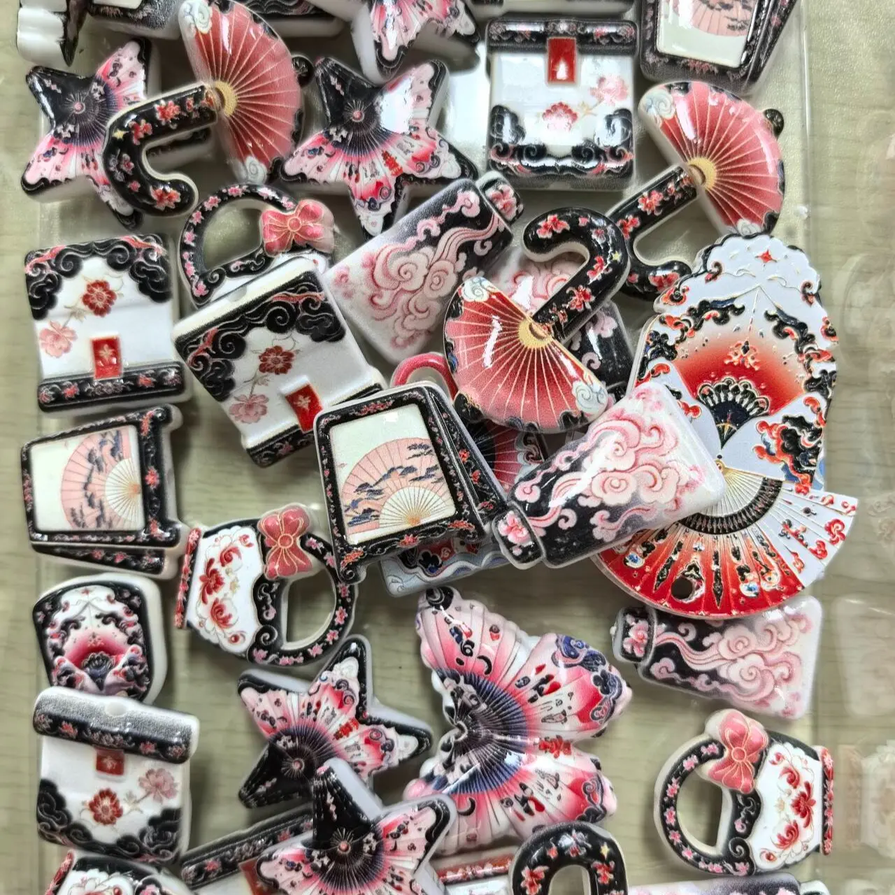 diy acrylic keychain glitter flatback tag cute
