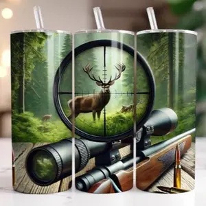 Hunting | 20oz sublimation tumbler transfer print out Bottle Drinkware