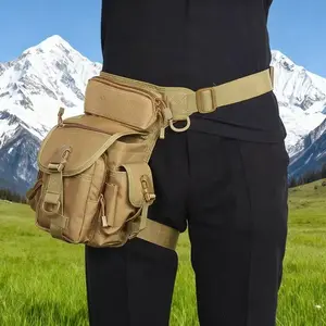 Men's Tactical Waist Bag, Leg Hanging B Type Crossed Leg Strap, Outdoor Cycling Hiking Thigh Pack, Camping Military Legs, Fishing Riding