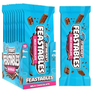 Feastables by MrBeast Milk Chocolate KING Size Chocolate Bar, 2.1oz (60g), 10 countundefined