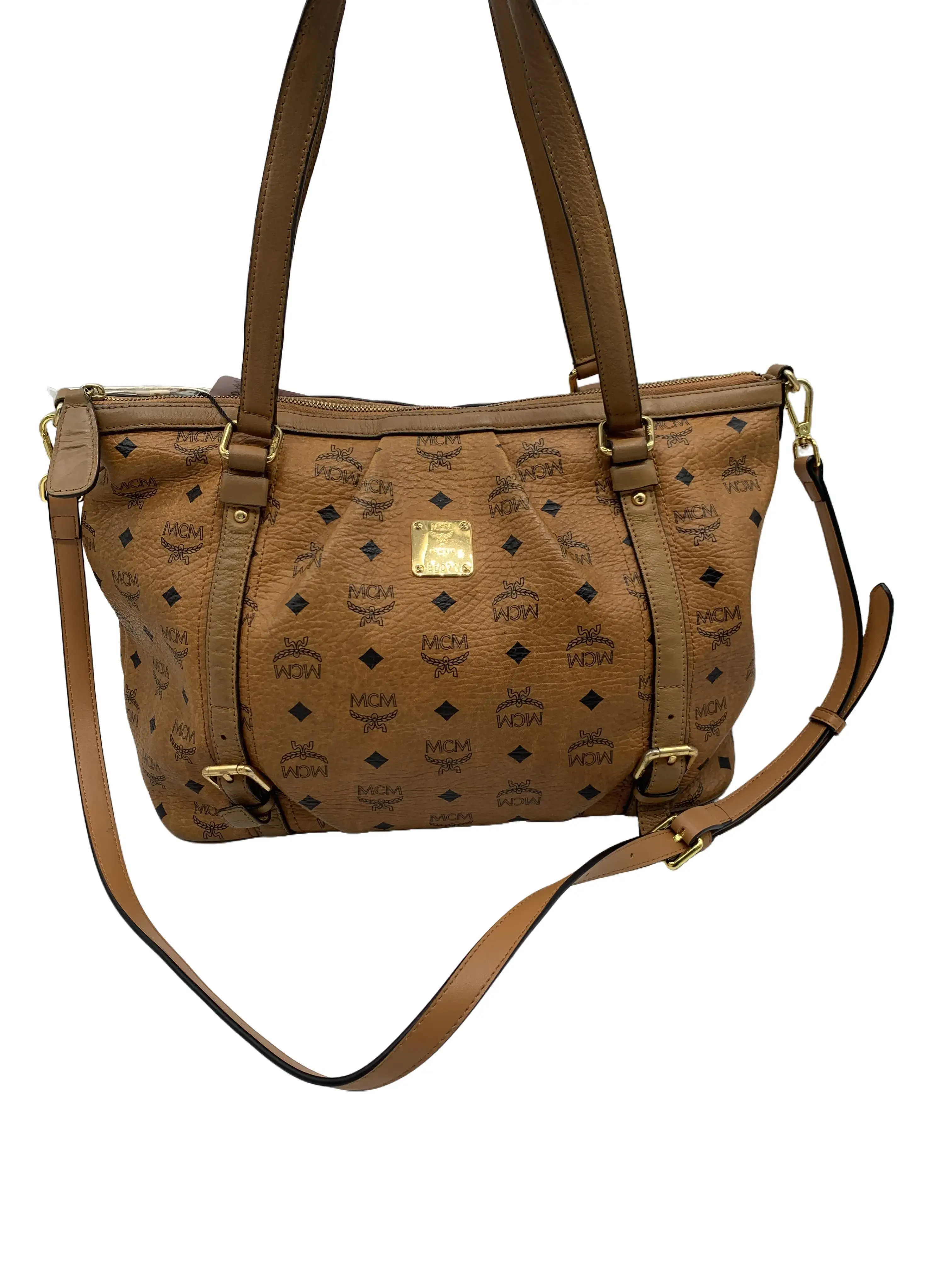 Pre-owned MCM Visetos‑Print Shoulder Tote Bag/KH07330578/0578