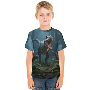 Young Girl's and Boy's Jurassic World Graphic T-Shirt Anime Tees Movie Vintage Cotton T-Shirt Gift for Her A0927-206