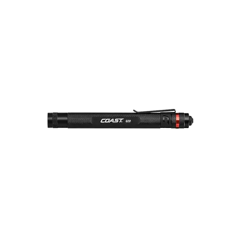 COAST G20 Inspection Beam LED Penlight with Adjustable Pocket Clip and Consistent Edge-To-Edge Brightness, Black