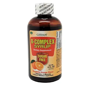 Germa B-Complex Liquid Sugar-Free Orange Flavor Dietary Supplement 8oz 237mL
