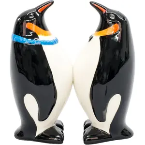 South Pole Pride Penguins Ceramic Magnetic Salt and Pepper Shaker Set