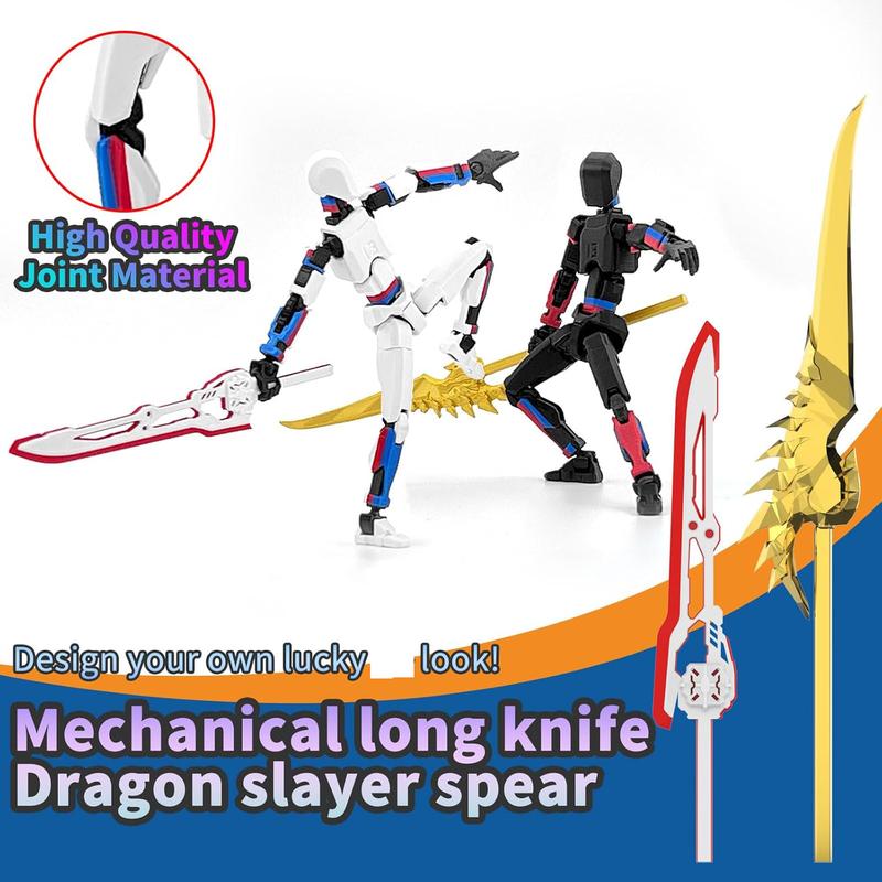 1pc/5-Pack T13 Action Figure Already Assembled, Multi-Colored Titan 13 Action Figure Set Dummy with Laser Saber 3D Printed T 13 Lucky 13 Robo 13 Nova 13 Action Figures, Figura de acción t13