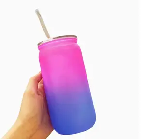 50pcs of 16oz plastic gradient color cups from US warehouse with plastic straws and cute lids, 16oz single-layer plastic color drink cups, 16oz plastic drink cups, beverage cups with plastic lids, party occasion box packaging