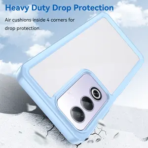 Oppo A3 5g Japan Cph2639 Case, Shockproof Silicone Bumper, Air Cushion Clear Matte Back Cover, Hard Phone Case for Oppo A3 5g