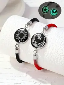 Fashionable Luminous Stainless Steel High Quality Bracelet, Fashionable Braided Rope Bracelet for Men & Women, Tai Chi, Promise & Friendship Bracelets, Bracelet for Boyfriend Or Girlfriend