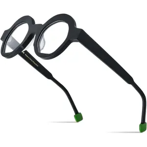 Multicolor Acetate Glasses Frame Women,Oversize Round Optical Eyeglasses