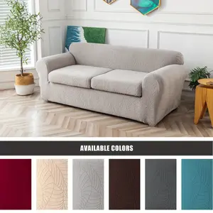 Stretch Sofa Slipcover for 2 Cushion Couches, Jacquard Sofa Loveseat Slipcover with 2 Separate cushion Covers, Washable Furniture Protector #TikTokShopBlackFriday
