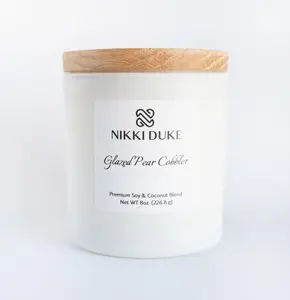 Nikki Duke Glazed Pear Cobbler 8 oz Premium Soy Candle