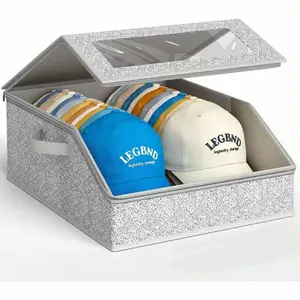 Sturdy Hat Storage Baseball Caps, Holds Up To 24 Caps Hat Organizer Closet, Bedroom, Wide Hat Box With Cardboard 2026