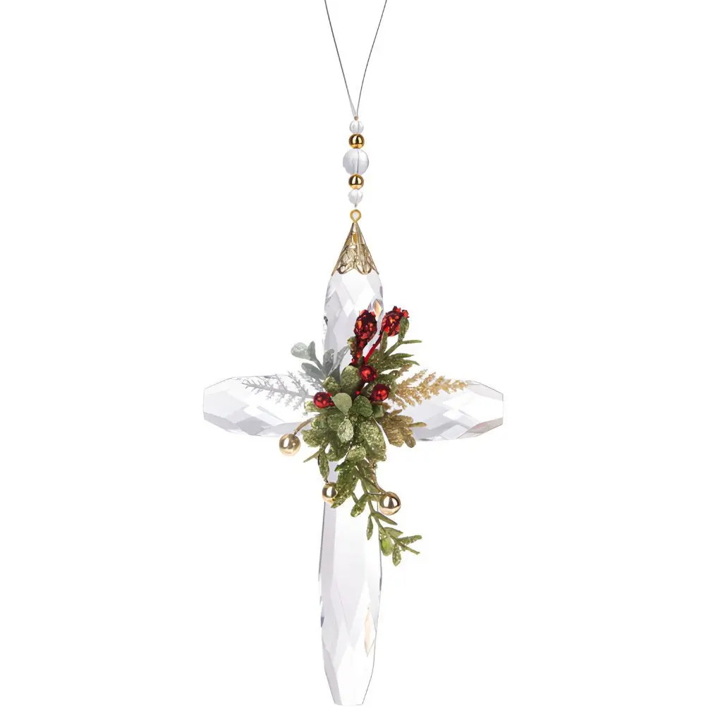Krystal Cross Ornament