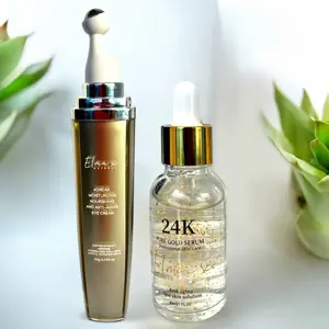 Korean Luxury Skincare Set – 24K Gold Serum & Peptide Eye Cream for Radiant, Hydrated & Youthful Skin – Anti-Aging & Deep Nourishment