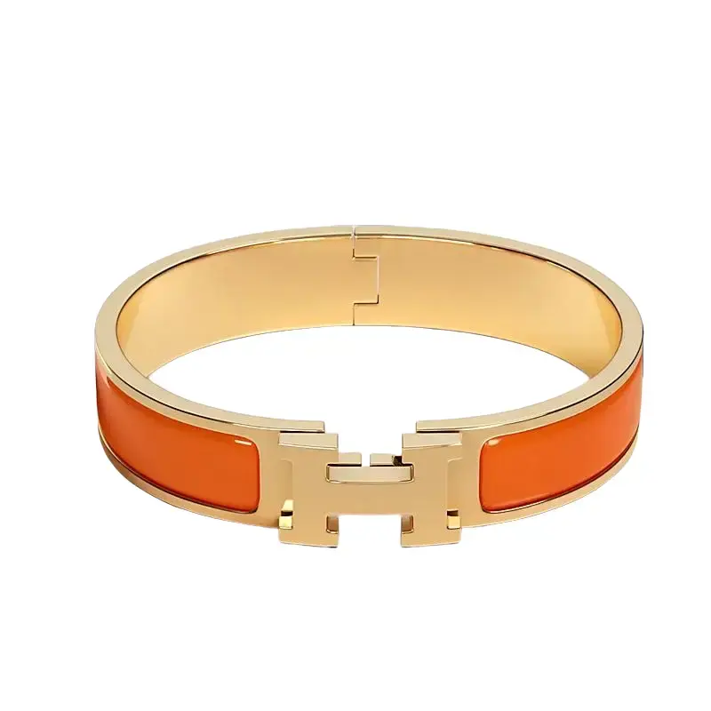 Pre-owned H Bracelet Orange/Gold