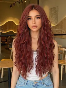 28 Inch Long Curly Wigs for Women, Gorgeous Fluffy Wigs, Synthetic Full Machine Wigs for Party, Daily Use, Deep Wavy Wigs