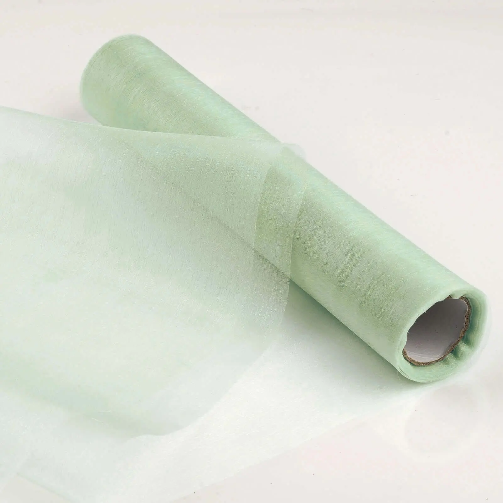 Sage Green Sheer Chiffon Fabric Bolt - 12"x10yd Chiffon Material for DIY Crafts, Flower Bouquet Wrapping, Backdrop Decorations, Costumes, DIY Voile Drapery