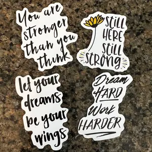 You Are Stronger Than You Think Sticker 4 Pack Waterproof Window