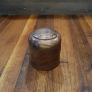 Walnut Turned Box with Friction Lid All Turned from One Piece of Wood Unique Wooden Container