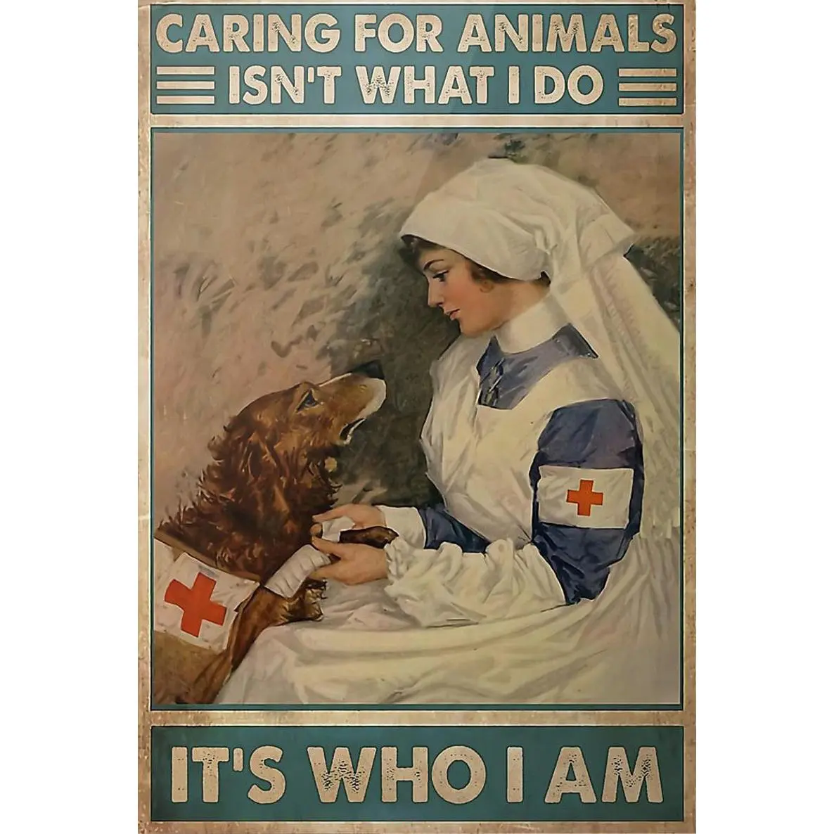 Veterinarian Caring for Animals Isnt What I Do Its Who I Am Poster Wall Art Home-decor