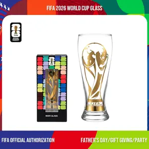Official 2026 FIFA World Cup Glass Cup — Crafted from high-quality glass, this crystal-clear glass cup is a must-have for any home. Perfect for beer and cocktails, it's dishwasher safe. Ideal for parties and as a gift.