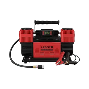 LASFIT X4 Off-Road Air Compressor, Dual-Cylinder 12V Tire Inflator with Auto-Stop for 4x4 Vehicles, Trucks, and RVs
